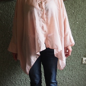 Chiffon Asymmetrical Oversize Tunic Shirt