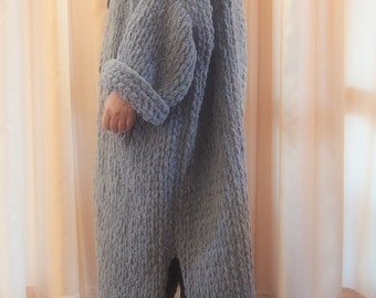 Long Chunky Knit Cardigan. Oversized Knit Cardigan. Top Yarn Long Chunky Knit Cardigan. Oversized Knit Cardigan. Top Yarn