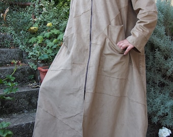 Loose Velvet Duster Coat: Asymmetrical Long Cloak, Plus Size Clothing