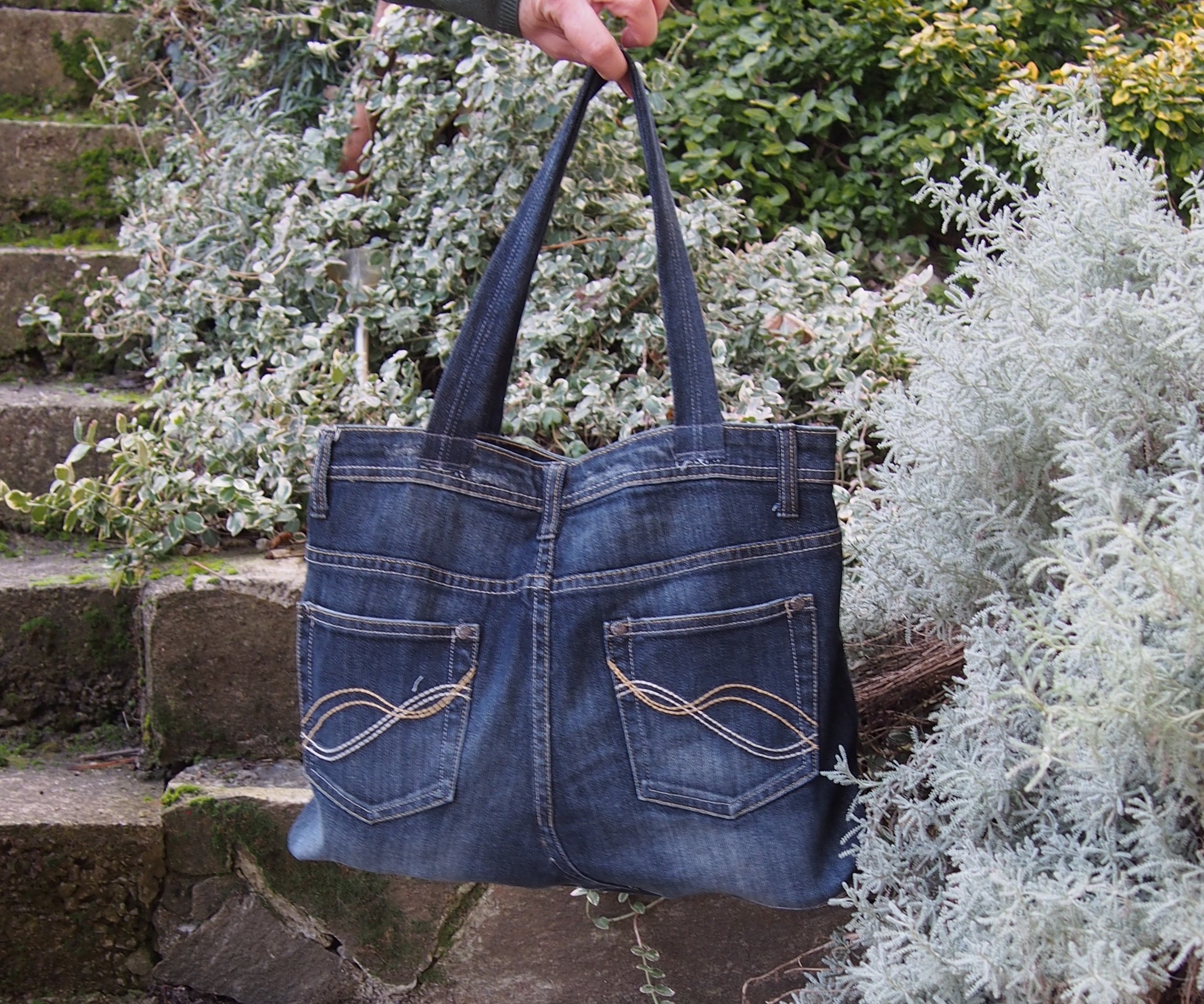 バッグ CHANG Natural Hemp Bag, Japanese Bag, Triangle Tote Bag, Double