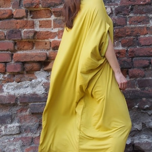 Asymmetrisches Maxikleid : Übergroße Jersey-Kaftan-Tunika