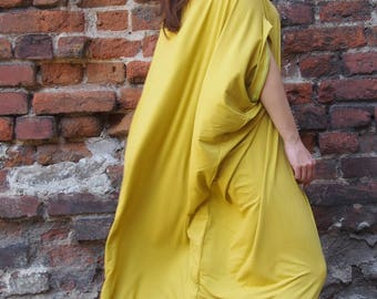 Maxi Dress Asymmetric Over-Sized Dress Short Sleeve Jersey Tunic Top Long Tunic Kaftan Dress Maternity Dress Loose Dress & Nara DR013