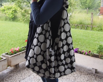 Origami Bento Bag: Handmade Cotton Hobo Tote