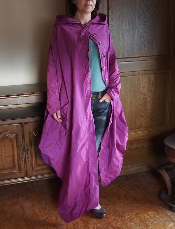 Chubasquero largo suelto, capa impermeable para mujer, abrigo