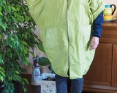 Loose Raincoat Green Poncho Coat Hooded Lined Raincoat Spring Coat Wide Macintosh Nara SHP010