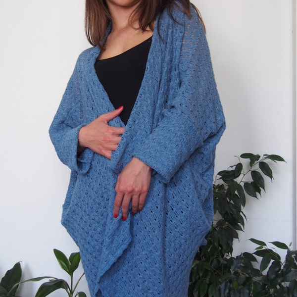 Oversized gebreid vest: dolmanmouwen, grote maten gebreide kleding