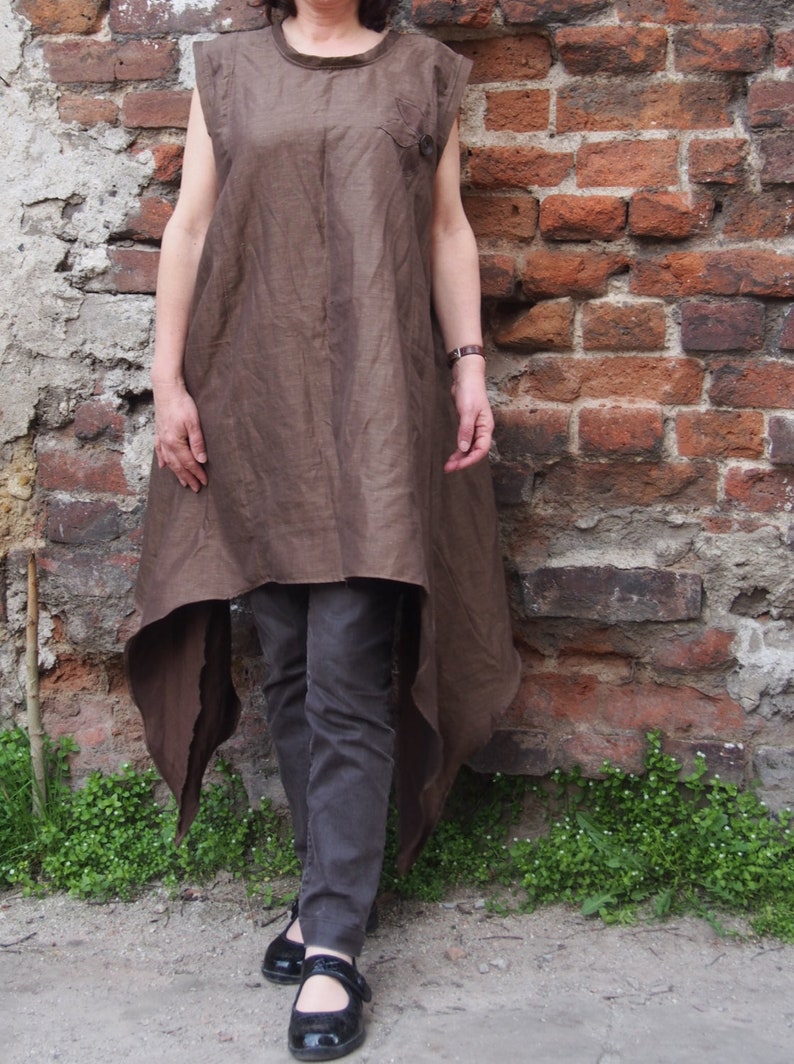 Asymmetric Maxi Dress Brown Kaftan Sleeveless Kaftan Dress | Etsy
