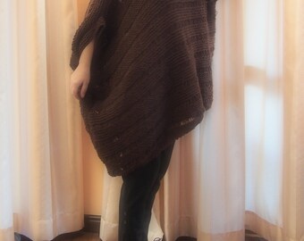 Handmade Oversized Dolman Tunic: Loose Long Blouse