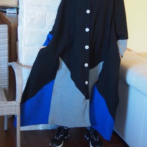 Wool Cashmere Coat Plus Size Maxi Long Coat Loose Cardigan & Nara DP061