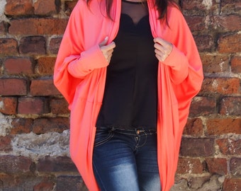 Veste cardigan oversize en jersey à manches longues