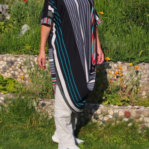 Asymmetric Over-Sized Dress Short Sleeve Jersey Tunic Top Long Tunic & Nara TT054