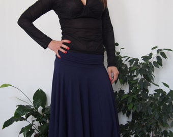 Long Cotton Skirt Asymmetric Skirt & Nara POL008