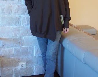 Asymmetryc Extravagant Tunic/ Qilted Cottom & Nara TT052