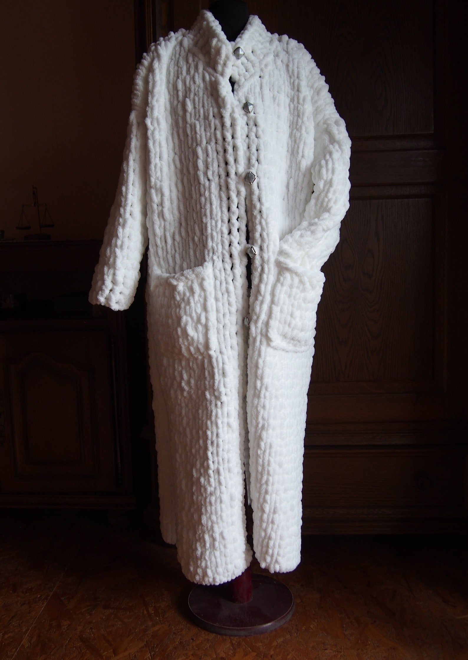 Long Chunky Knit Cardigan Oversized Knit Cardigan Top Yarn Etsy