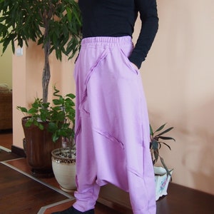 Ashes of Roses Harem Pants: Loose Cotton Drop Crotch Shalwarsh