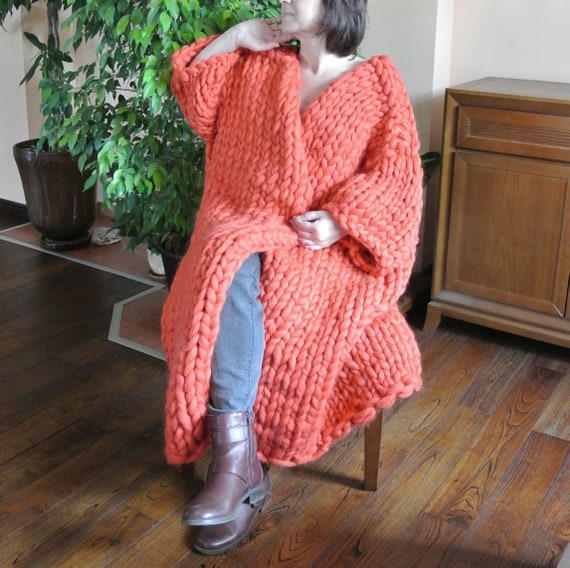 Long Chunky Cardigan, Oversized Knit Cardigan, Maxi Wool Long Chunky Cardigan, Oversized Knit Cardigan, Maxi Wool