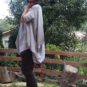 Plus size Clothing / Asymmetric Kaftan / Loose Tunic / Extravagant Maxi Top & Nara AT025