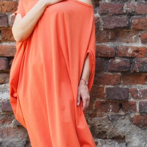 Asymmetric Oversized Jersey Dress: Loose Boho Tunic Top