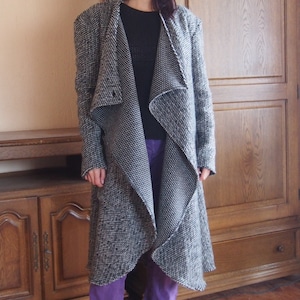 Extravagant Coat Wool Cashmere Playful Long Coat & Nara DP016