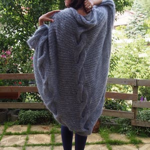 Oversized Knit Cardigan, Mohair Knit Cardigan, Long Knit Cardigan, Loose Knit Cardigan, Plus Size Knitwear, Cardigan For Women, Nara PGR003