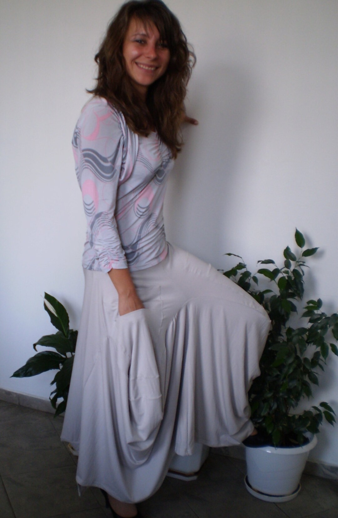 Long Cotton Skirt Asymmetric Skirt & Nara POL007 - Etsy