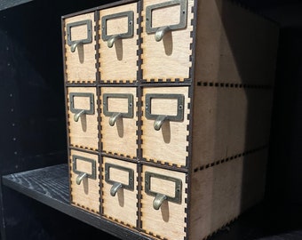 Apothecary Style Cabinet - 9 drawer for game cards