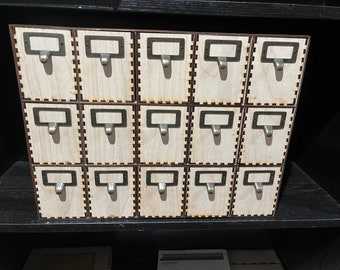 Apothecary Style Cabinet - 15 drawer for Top Loader game cards