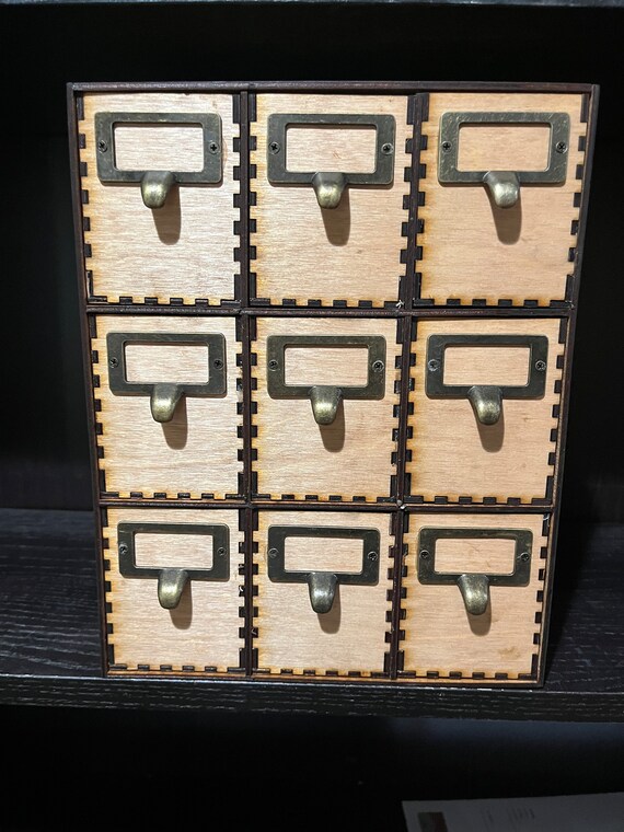Apothecary Style Cabinet 9 Drawer for Game Cards Etsy Ireland
