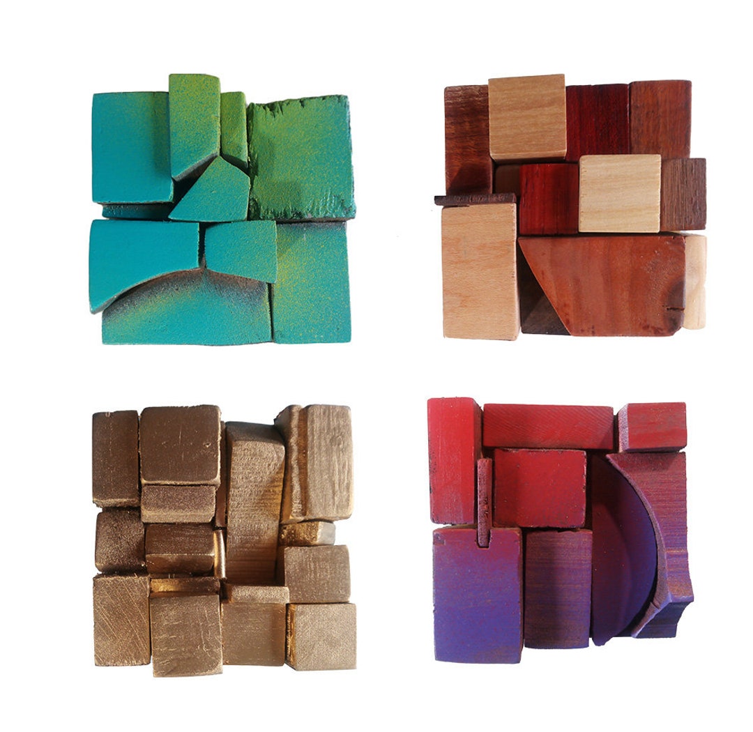 Wood Block Painting, Wood, Spray Paint, Oil Paint, Panel Etsy