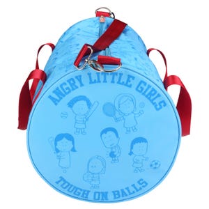 Angry Little Girls Tough on Balls Gym Duffle Bag