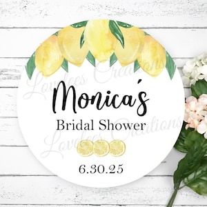 Lemon Bridal Shower Sticker - Lemon Wedding Shower Sticker - Thank You Sticker - Wedding Sticker - Favor Sticker
