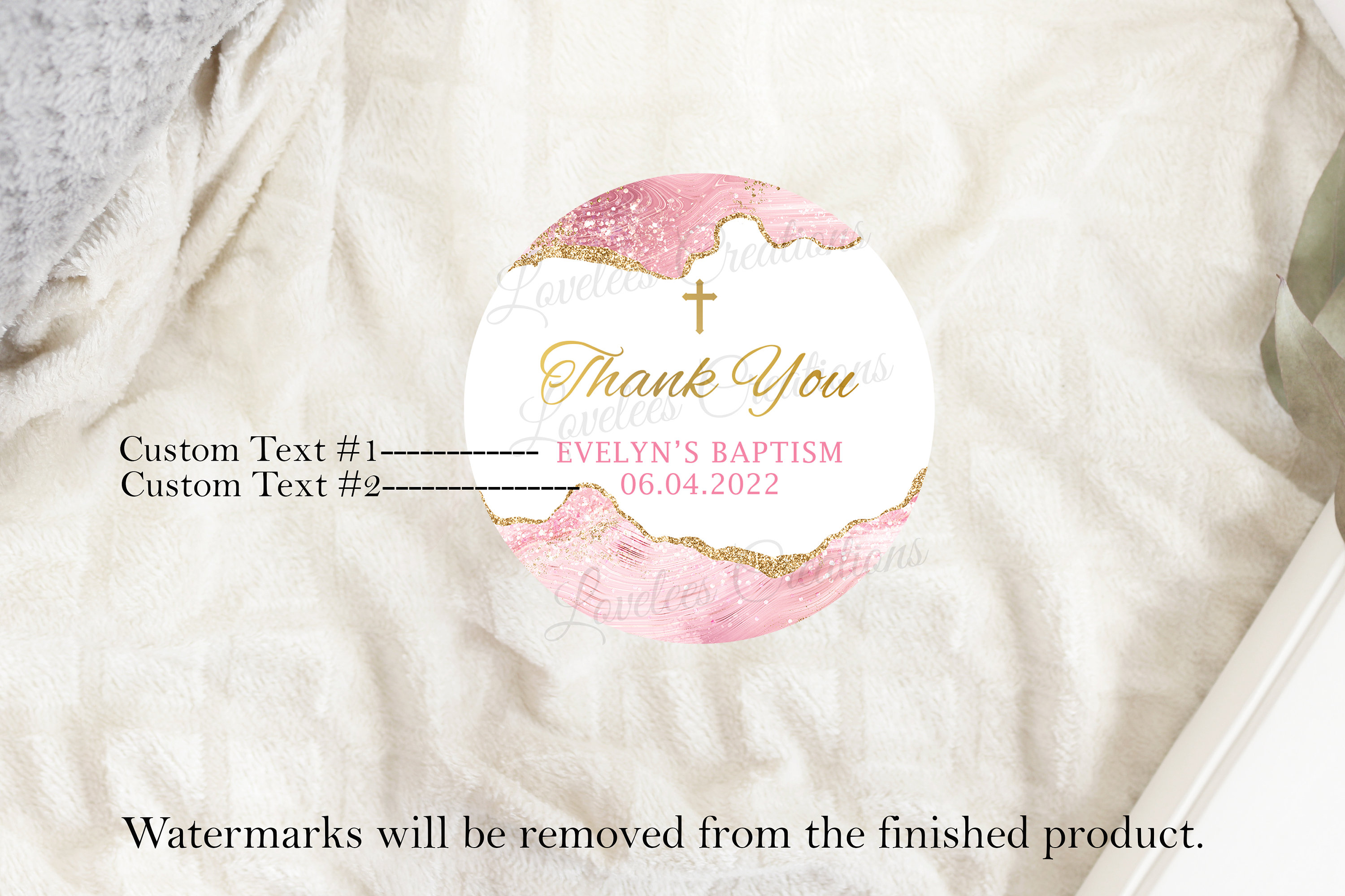 Baptism Favor Stickers - Christening Stickers - Baptism Labels ...