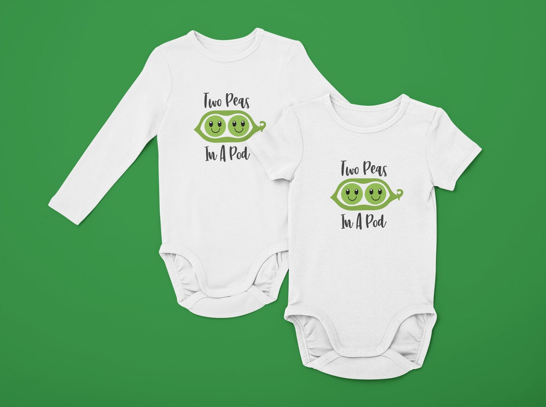 Two Peas in a Pod Baby Onesies® Brand by Gerber® Bodysuit Listing is for a Set of Two 2 White