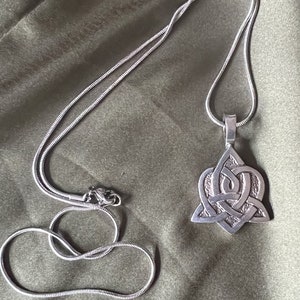 Brighid heart pewter pendant with stainless steel chain
