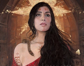 Inanna Star of Heaven and Earth-  6x9 greeting card blank inside description on back