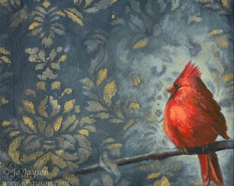 Mr Cardinal - Fine Art Giclee Print - 7"x7" - Signed Limited Edition