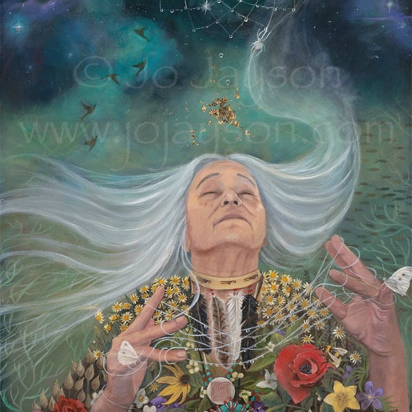 Grandmother Spider - The Weaver - 8"x12" signed Limited edition on fine art paper