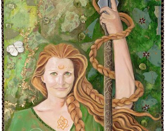 Brighid Mother Goddess of Ireland 8"x16" Signed Limited Edition Giclee on Fine Art Paper