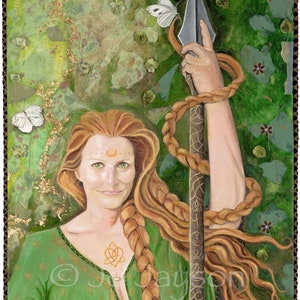 Brighid Mother Goddess of Ireland 8"x16" Signed Limited Edition Giclee on Fine Art Paper