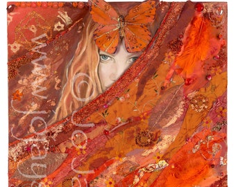 Orange Seeds (Goddess Chakra Series) - 6" x 9 " Greeting Card - Blank inside, description on back