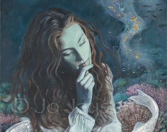 Pisces The Dreamer - Small giclee print on fine art paper -  signed & limited edition  - 8"x12"