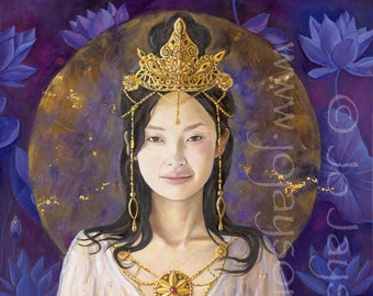 Guan Yin Mother of Mercy and Compassion - 8"x12" signed Limited edition on fine art paper