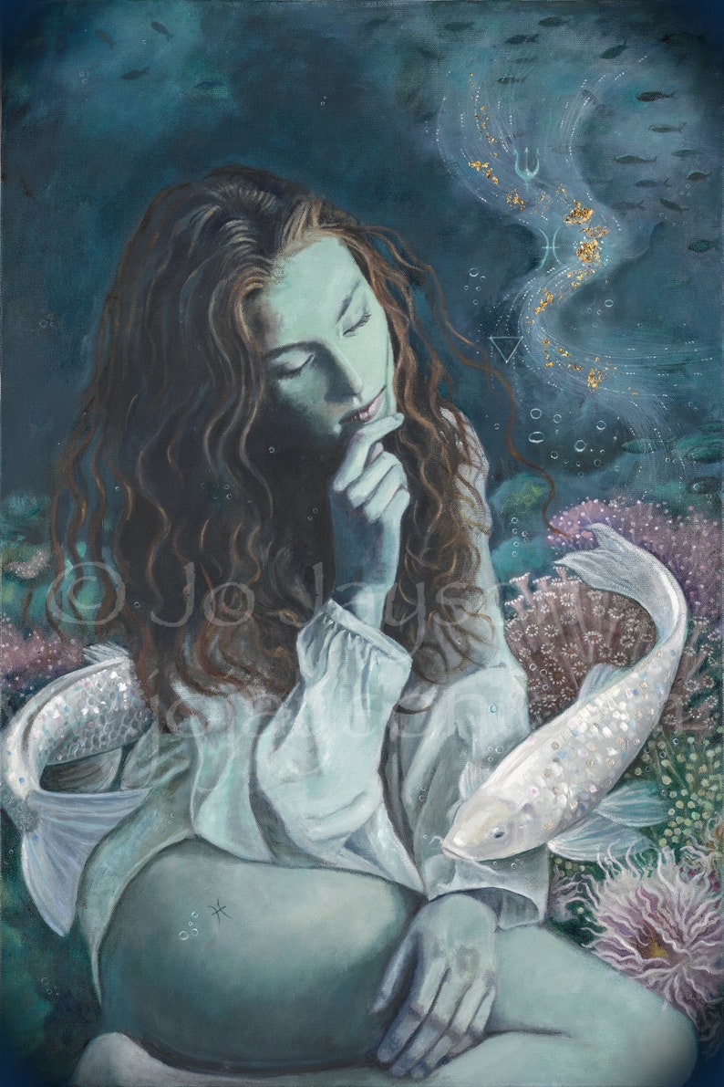 Pisces The Dreamer Small giclee print on fine art paper signed & limited edition 8x12 image 1