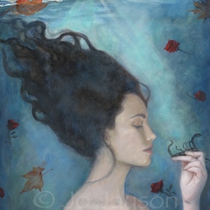 Schorpioen - The Diver - Digital Print 6,5" x 12,5" op glanskaart - 1/2 inch rand