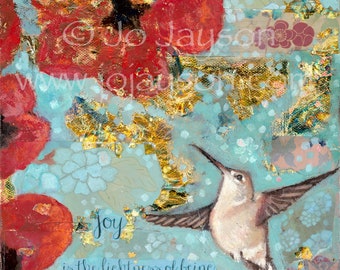 Hummingbird - Fine Art Giclee Print - 7'x7" - Signed Limited Edition