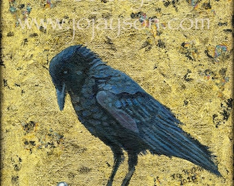 1 X Grußkarte - Black Crow Bird Gothic Vintage Horror Rabe Halloween #0150 - View #9
