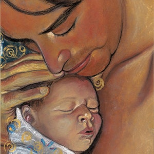 Padre e figlio - 6,5 "x 12,5" carta lucida con stampa digitale bordo da 1/2 pollice