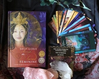 ON SALE Book and Oracle Deck Set - The Sacred Feminine Guidance Cards (oracle deck) and Guidebook plus Book : Self-Love through the Sacred F