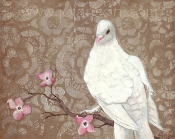 鳩とカラスのアートプリント：A2判ジクレー版限定版 - Etsy 日本