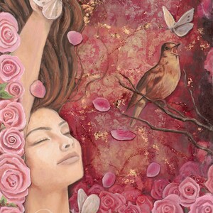 Call of the Nightingale - 6 "x 9" wenskaart - Blanco binnenkant, beschrijving op de achterkant